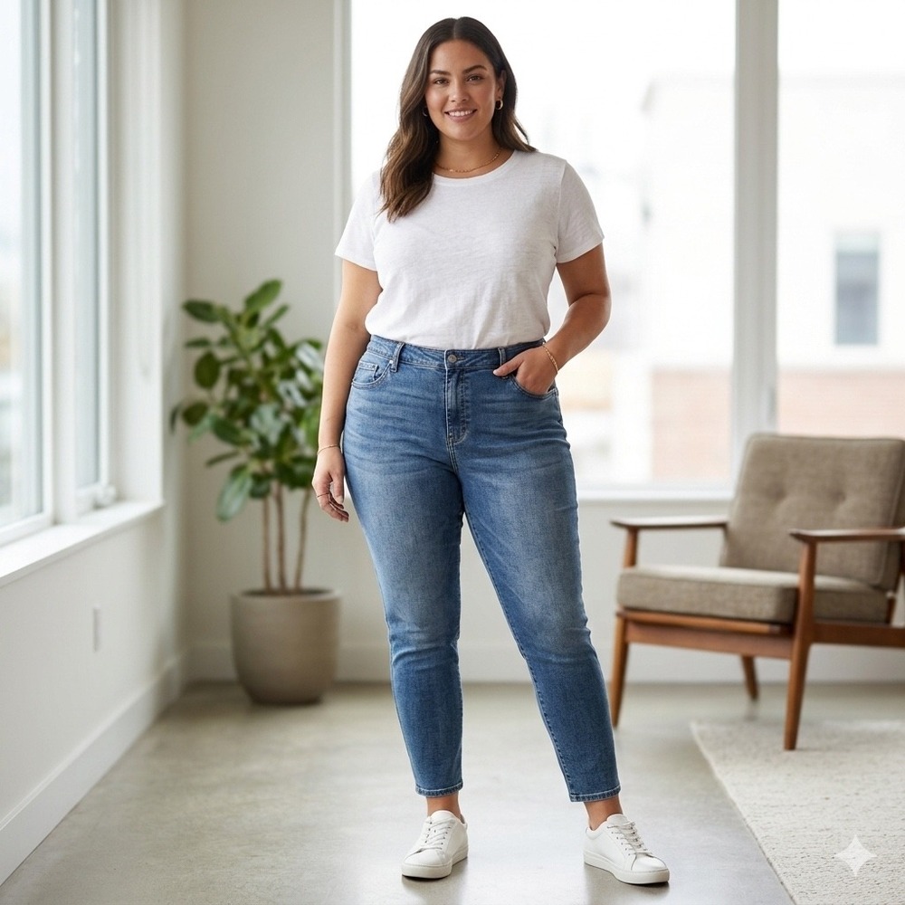 Pistola Audrey High Rise Skinny Jeans Medium Wash Blue 18W P67317MTW-MDY